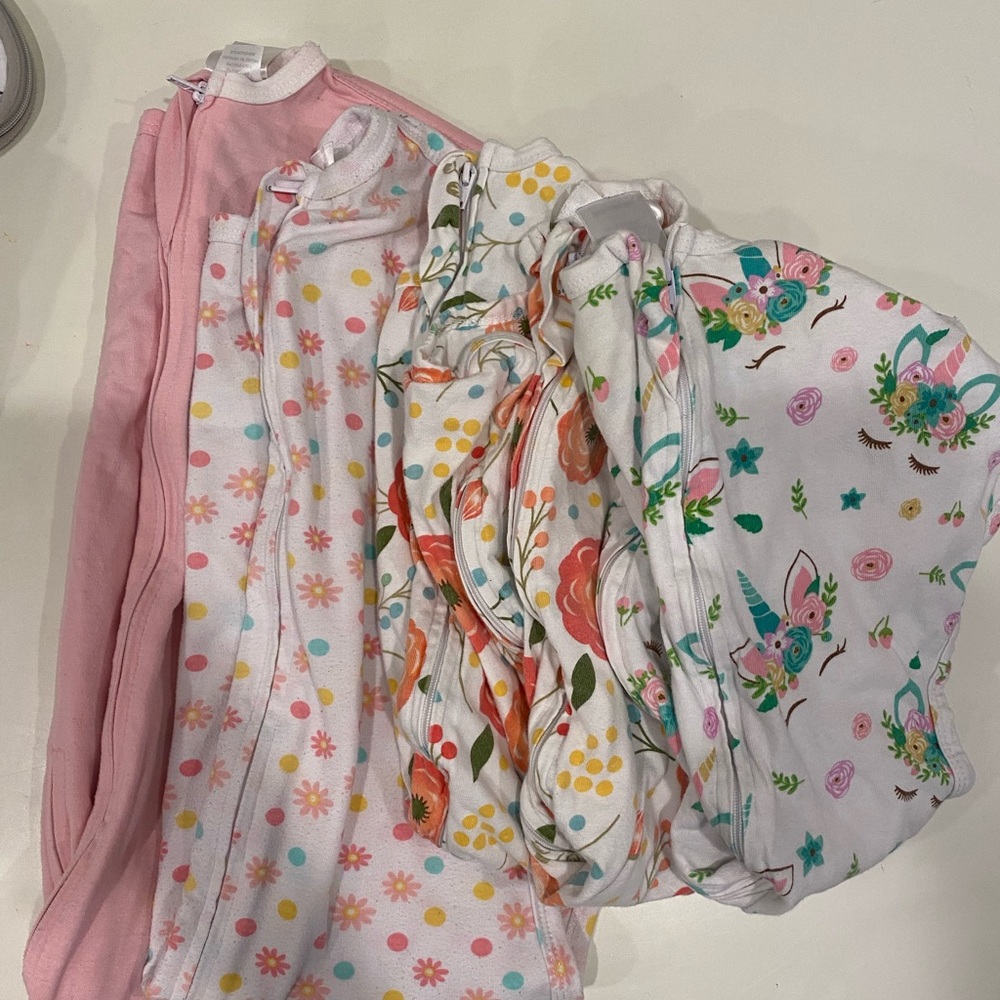 Set of 5 Zipadee Zip Colorful Baby Sleep Sacks from Sleeping Baby